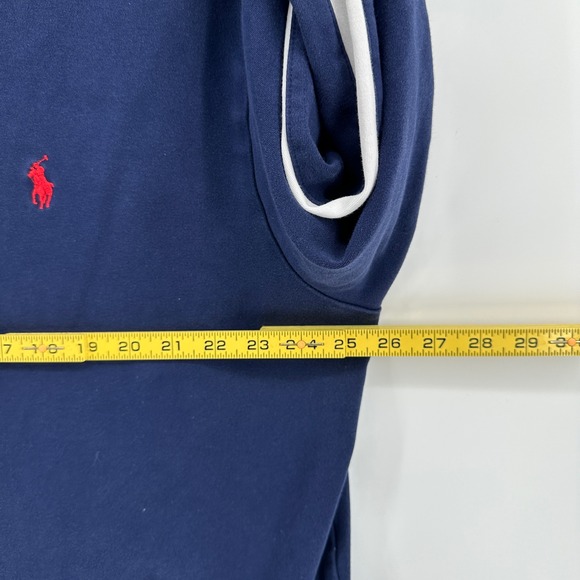 Polo Ralph Lauren Mens Navy White Track Jacket Interlock Full Zip Pony XLT - Picture 8 of 10